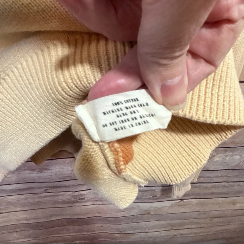 Weld MFG Mellow Out Sweater Tan Peach Size Large